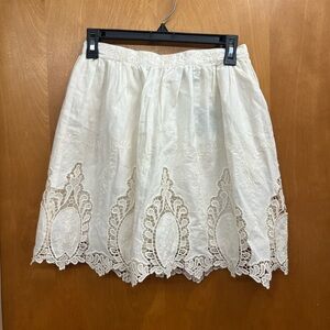 Topshop White Lace Mini Skirt NWT